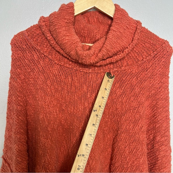 Free People Big Easy Cown Neck Pullover Coral Pink Sweater Boho Beach Lounge - L - Picture 7 of 9